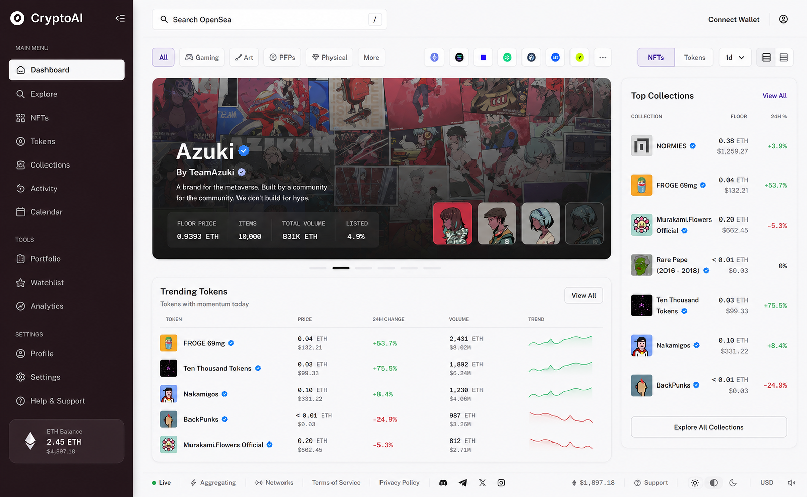 Crypto AI Trading Dashboard